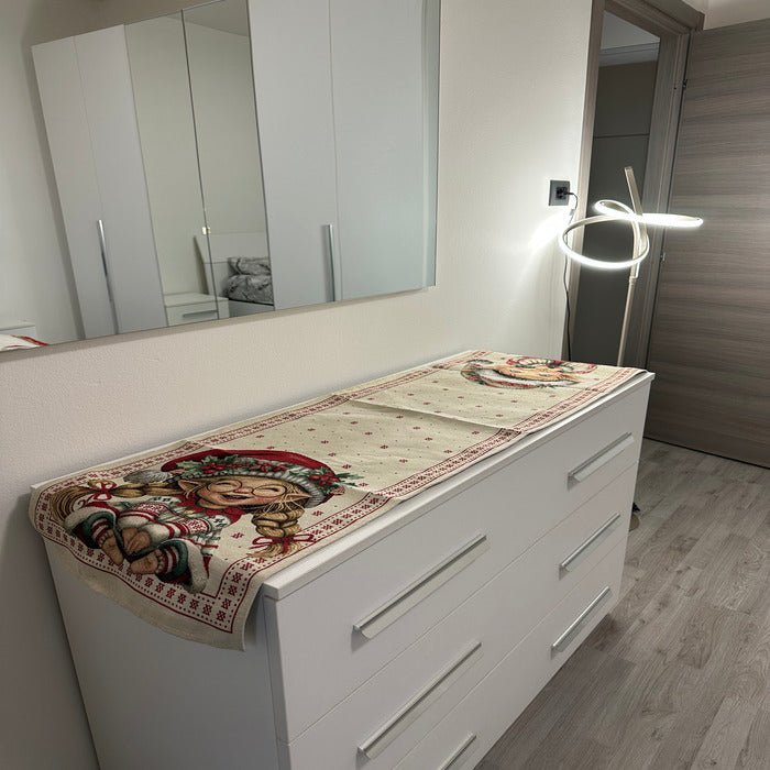 Runner natalizio in jacquard 40×140 cm – eleganza per la tavola delle feste - | SOLO PER TE ITALIA