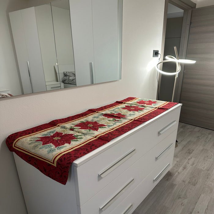Runner natalizio in jacquard 40×140 cm – eleganza per la tavola delle feste - | SOLO PER TE ITALIA