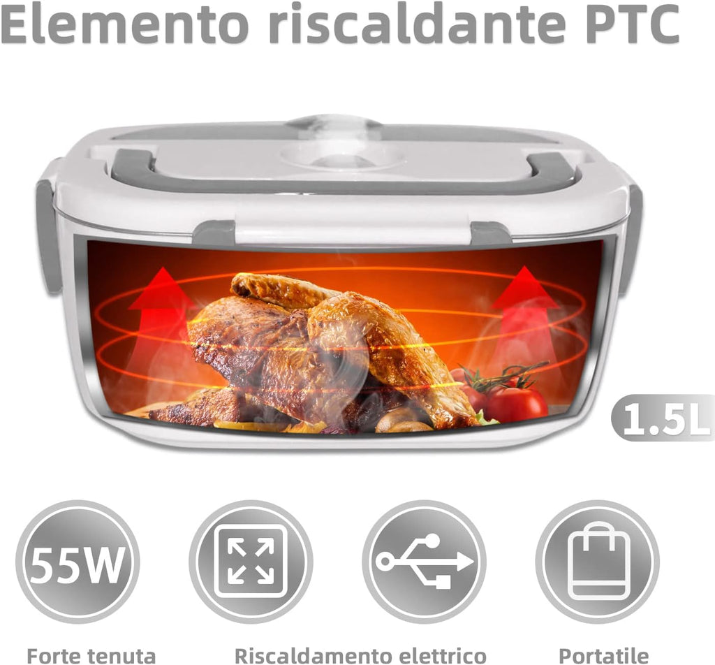 Scaldavivande Elettrico Portatile 1,5L con Contenitore Inox e Borsa Termica - | SOLO PER TE ITALIA