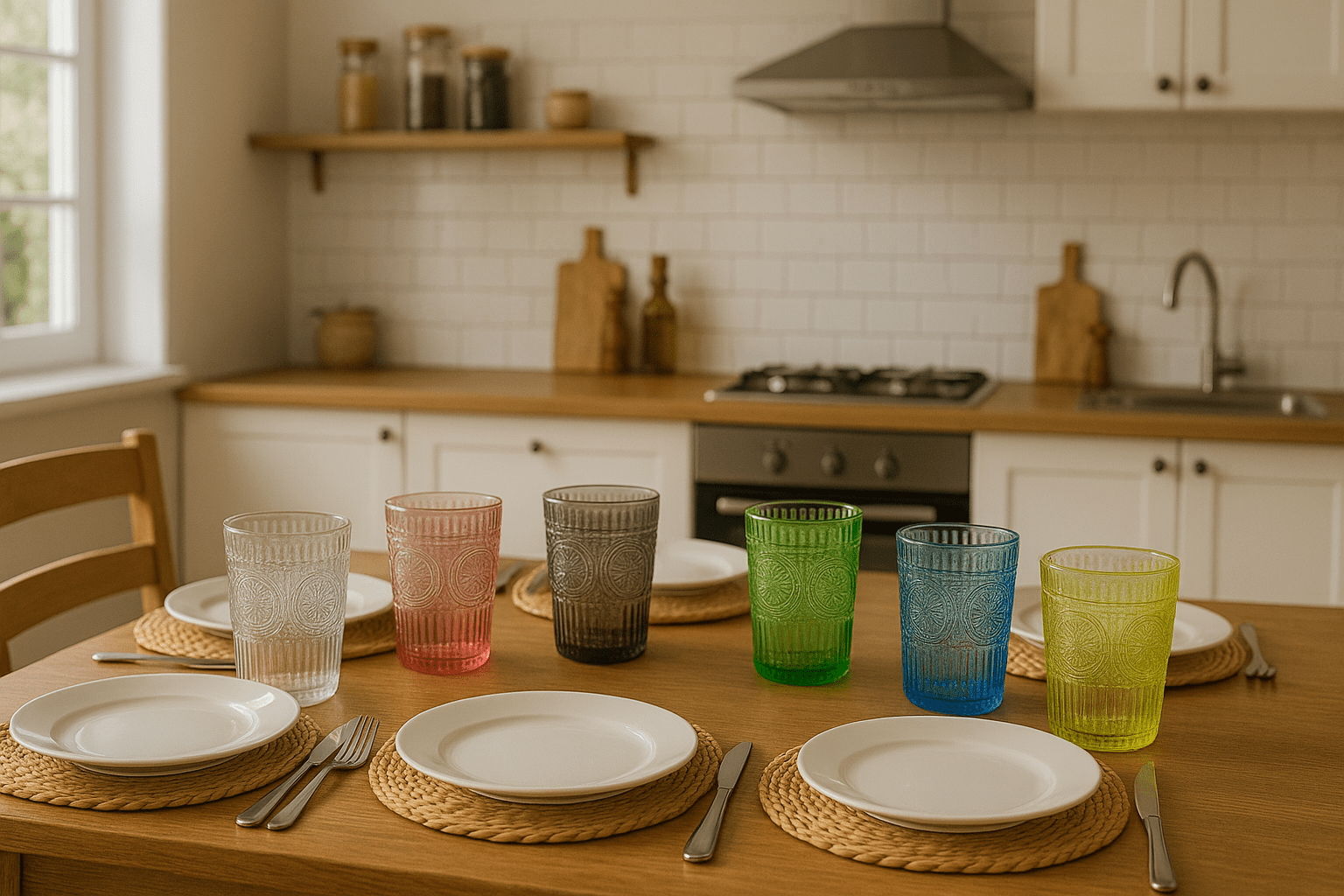 Set 6 Bicchieri in Vetro Colorato - Eleganza per la Tua Tavola - | SOLO PER TE ITALIA