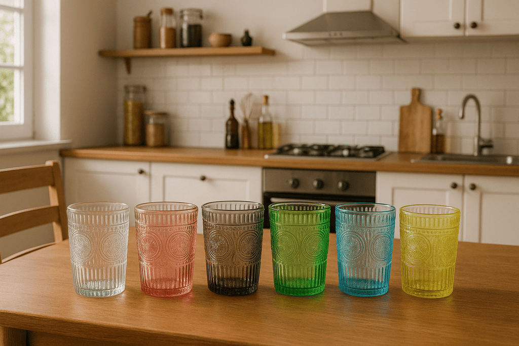 Set 6 Bicchieri in Vetro Colorato - Eleganza per la Tua Tavola - | SOLO PER TE ITALIA