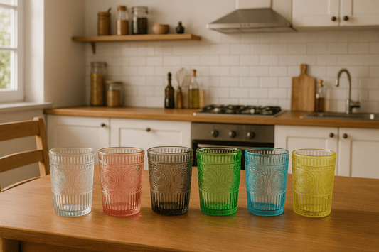 Set 6 Bicchieri in Vetro Colorato - Eleganza per la Tua Tavola - | SOLO PER TE ITALIA