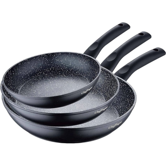 Set Tria Padelle – 3 Padelle Antiaderenti con Rivestimento Marmorizzato - | SOLO PER TE ITALIA