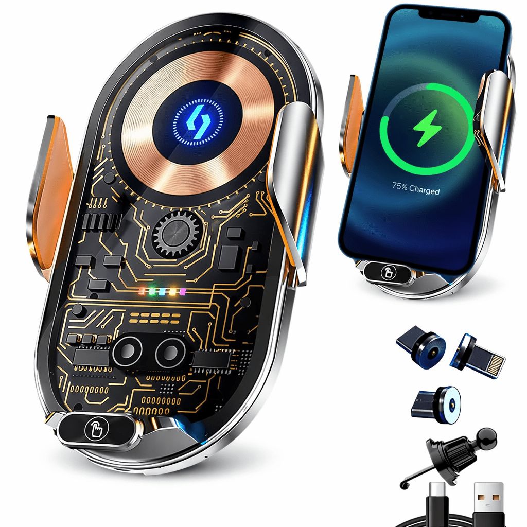Supporto telefono auto con caricabatterie wireless – Sicuro e Magnetico - | SOLO PER TE ITALIA