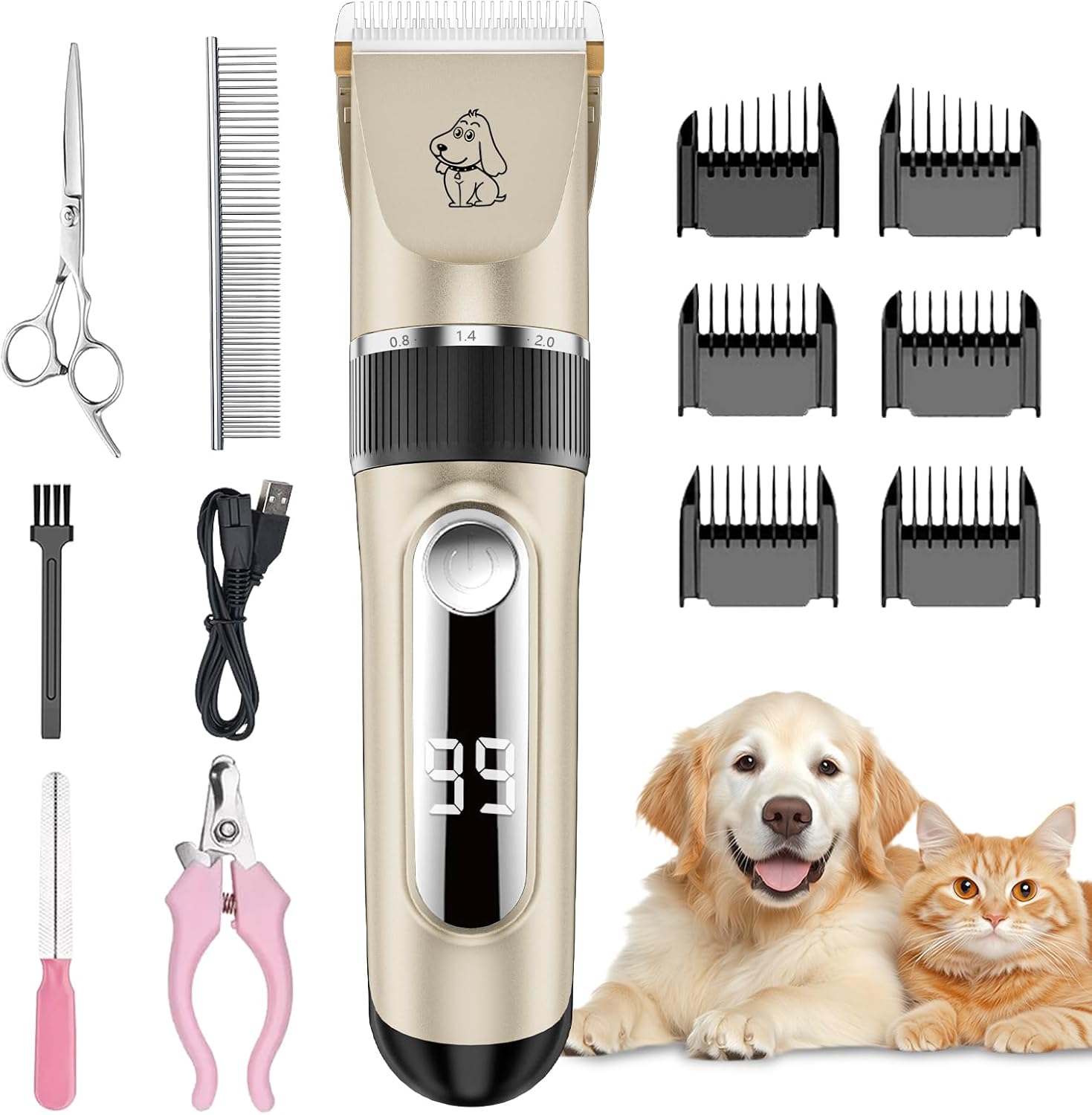 Tagliacapelli Professionale Cani e Gatti – Kit Toelettatura Silenzioso - | SOLO PER TE ITALIA