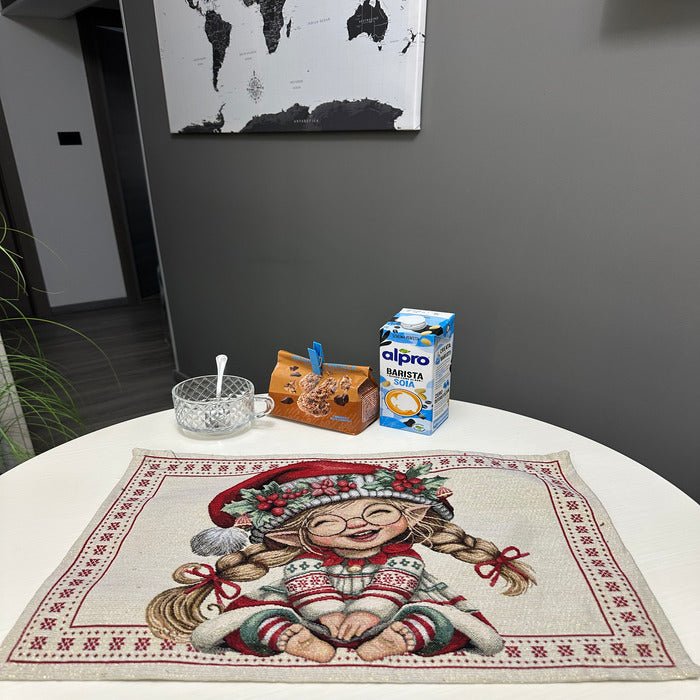 Tovagliette americane per colazione in jacquard e lurex 57 × 37 cm - | SOLO PER TE ITALIA