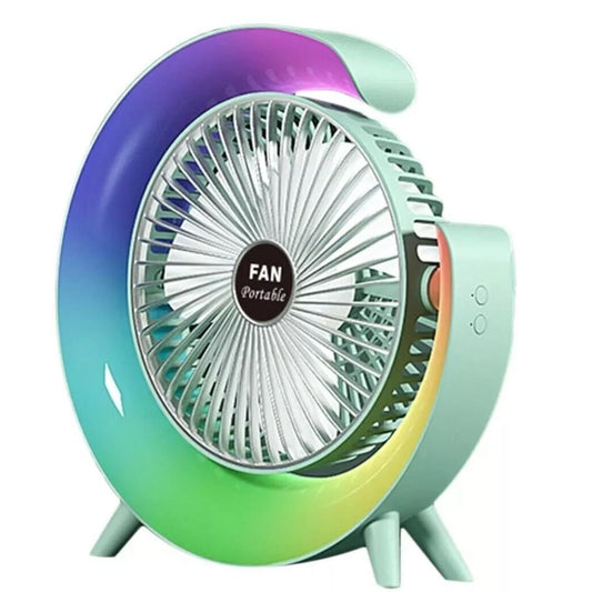 Ventilatore da tavolo ricaricabile con luce RGB - | SOLO PER TE ITALIA