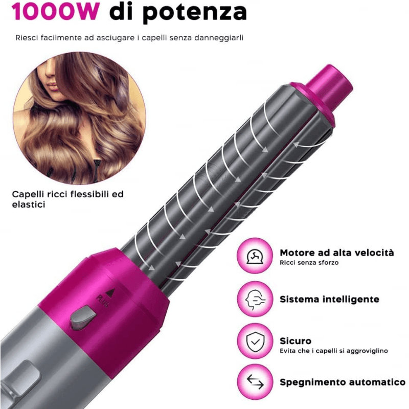 Phon Asciugacapelli Multifunzionale 5 in 1 – Styling Completo e Veloce - | SOLO PER TE ITALIA
